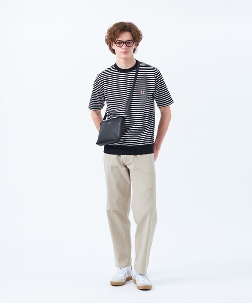 MACKINTOSH PHILOSOPHY（ﾏｯｷﾝﾄｯｼｭ ﾌｨﾛｿﾌｨｰ）の「バッキンガムベア BD天竺 ワイドリブ半袖Tシャツ（Tシャツ/カットソー・メンズ・ブラック/ホワイト/チャコールグレー/ライトブルー・38/40）」の6枚目の写真