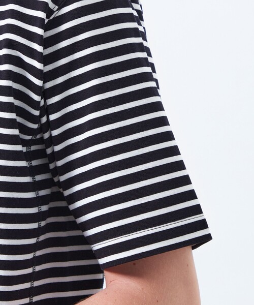 MACKINTOSH PHILOSOPHY（ﾏｯｷﾝﾄｯｼｭ ﾌｨﾛｿﾌｨｰ）の「バッキンガムベア BD天竺 ワイドリブ半袖Tシャツ（Tシャツ/カットソー・メンズ・ブラック/ホワイト/チャコールグレー/ライトブルー・38/40）」の12枚目の写真