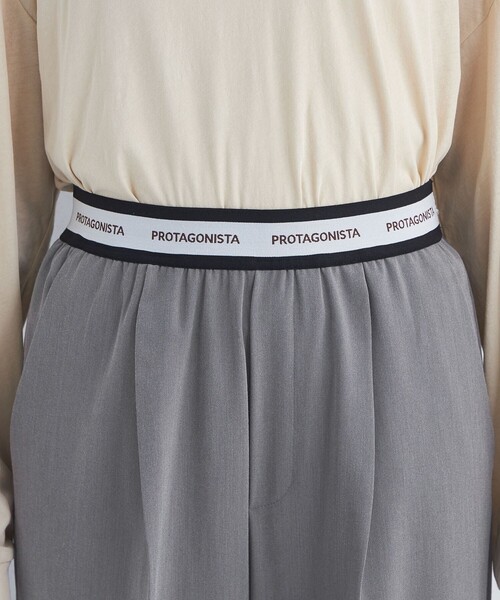 PROTAGONISTA（プロタゴニスタ）の「【別注】＜PROTAGONISTA＞ロゴ ワイド パンツ（その他パンツ・レディース・ベージュ/グレー・FREE）」の11枚目の写真