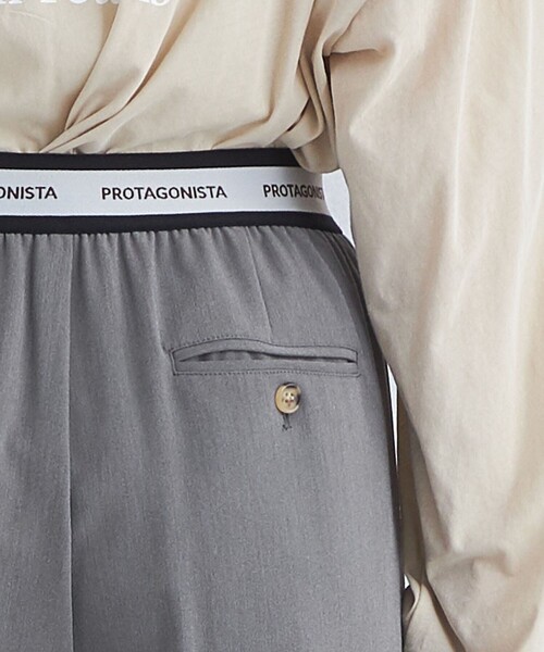 PROTAGONISTA（プロタゴニスタ）の「【別注】＜PROTAGONISTA＞ロゴ ワイド パンツ（その他パンツ・レディース・ベージュ/グレー・FREE）」の14枚目の写真