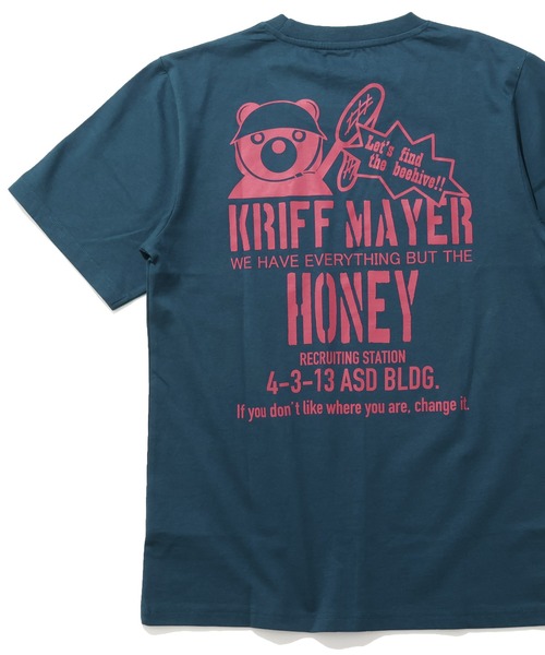 KRIFF MAYER Kid's Collection(クリフメイヤーキッズコレクション)の「【綿100%】楽LUCK-T(はちみつハンター)(Tシャツ/カットソー・キッズ・オレンジ/オフホワイト/チャコール/ライトグリーン/ネイビー・150/140/120/130/170/160)」の4枚目の写真