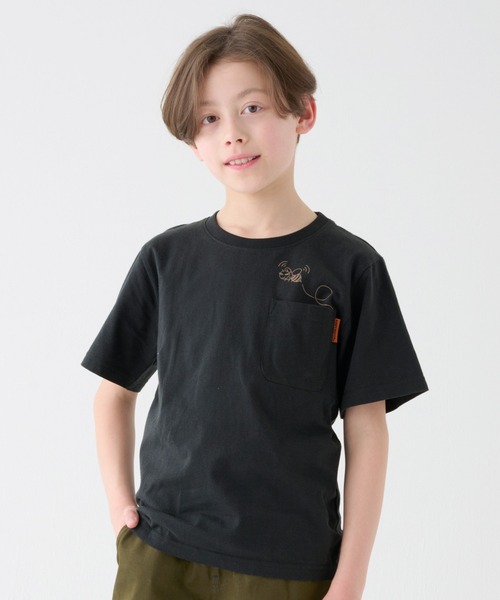 KRIFF MAYER Kid's Collection(クリフメイヤーキッズコレクション)の「【綿100%】楽LUCK-T(はちみつハンター)(Tシャツ/カットソー・キッズ・オレンジ/オフホワイト/チャコール/ライトグリーン/ネイビー・150/140/120/130/170/160)」の6枚目の写真