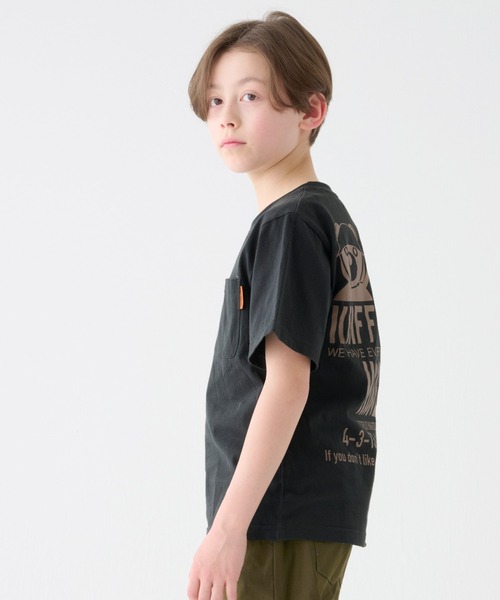 KRIFF MAYER Kid's Collection(クリフメイヤーキッズコレクション)の「【綿100%】楽LUCK-T(はちみつハンター)(Tシャツ/カットソー・キッズ・オレンジ/オフホワイト/チャコール/ライトグリーン/ネイビー・150/140/120/130/170/160)」の7枚目の写真