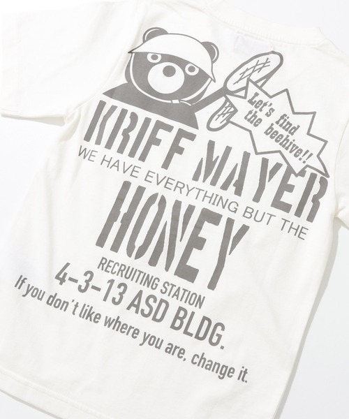 KRIFF MAYER Kid's Collection(クリフメイヤーキッズコレクション)の「【綿100%】楽LUCK-T(はちみつハンター)(Tシャツ/カットソー・キッズ・オレンジ/オフホワイト/チャコール/ライトグリーン/ネイビー・150/140/120/130/170/160)」の10枚目の写真