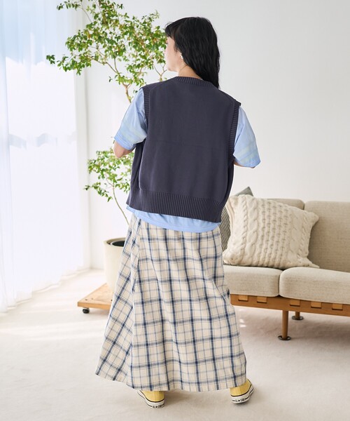 FREAK'S STORE(フリークスストア)の「バイオウォッシュ加工 ニットジップベスト(ベスト・レディース・ブラウン/グレー/ネイビー/ダークネイビー・フリ-)」の15枚目の写真
