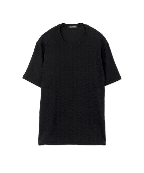 黒【HOODRICH】Tornado トルネード オーバーサイズ Tシャツ 半袖 セール】TORNADO MART∴アレンジドレープ半袖カットソー（T