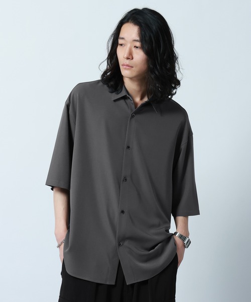 RAGEBLUE（レイジブルー）の「【LUXURY+EASY】＜接触冷感＞OVER SIZE DRAPE SHIRTS / ラグイージー オーバーサイズドレープシャツ（シャツ/ブラウス・メンズ・ホワイト/ブラック/ブルー/グレー/ピンク/ダークグレー/ライトグリーン/ライトブルー・SMALL/MEDIUM/LARGE）」の22枚目の写真