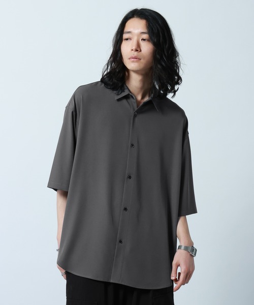 RAGEBLUE（レイジブルー）の「【LUXURY+EASY】＜接触冷感＞OVER SIZE DRAPE SHIRTS / ラグイージー オーバーサイズドレープシャツ（シャツ/ブラウス・メンズ・ホワイト/ブラック/ブルー/グレー/ピンク/ダークグレー/ライトグリーン/ライトブルー・SMALL/MEDIUM/LARGE）」の20枚目の写真