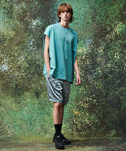 MSML（エムエスエムエル）の「VINTAGE GARMENT DYE SLEEVELESS CUTSEW（Tシャツ/カットソー・メンズ・レッド/ライトブルー/ブラック・ONE SIZE）」の22枚目の写真