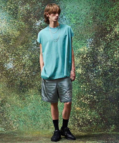 MSML（エムエスエムエル）の「VINTAGE GARMENT DYE SLEEVELESS CUTSEW（Tシャツ/カットソー・メンズ・レッド/ライトブルー/ブラック・ONE SIZE）」の14枚目の写真