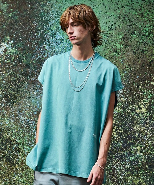 MSML（エムエスエムエル）の「VINTAGE GARMENT DYE SLEEVELESS CUTSEW（Tシャツ/カットソー・メンズ・レッド/ライトブルー/ブラック・ONE SIZE）」の17枚目の写真