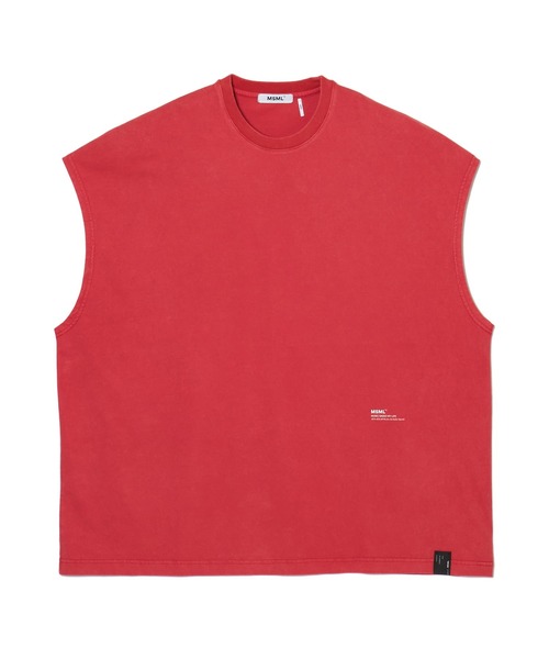 MSML（エムエスエムエル）の「VINTAGE GARMENT DYE SLEEVELESS CUTSEW（Tシャツ/カットソー・メンズ・レッド/ライトブルー/ブラック・ONE SIZE）」の7枚目の写真