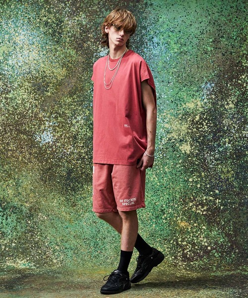 MSML（エムエスエムエル）の「VINTAGE GARMENT DYE SLEEVELESS CUTSEW（Tシャツ/カットソー・メンズ・レッド/ライトブルー/ブラック・ONE SIZE）」の11枚目の写真