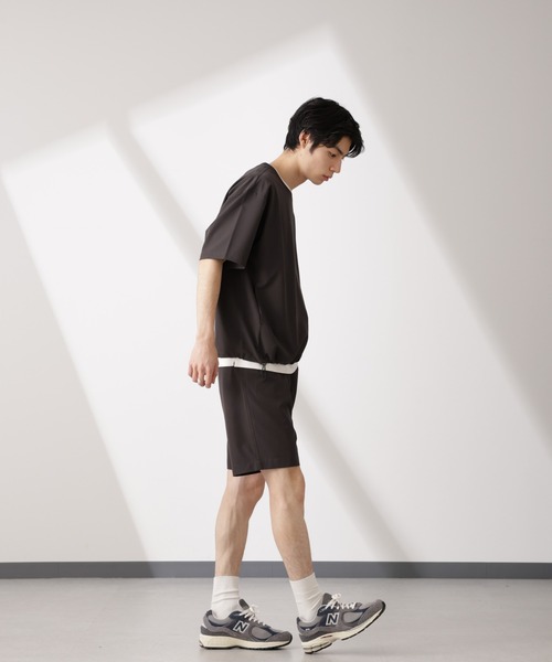 NANO universe(ナノユニバース)の「ライトウェイトストレッチ ショートパンツ(セットアップ可)(その他パンツ・メンズ・カーキ/ブラック/チャコール・S/M/L)」の8枚目の写真