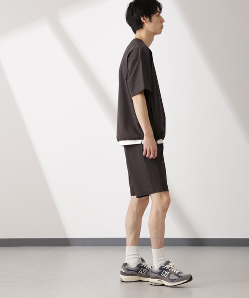 NANO universe(ナノユニバース)の「ライトウェイトストレッチ ショートパンツ(セットアップ可)(その他パンツ・メンズ・カーキ/ブラック/チャコール・S/M/L)」の9枚目の写真