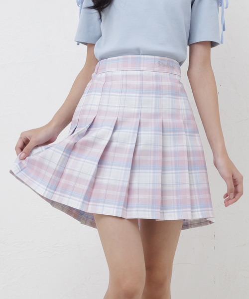 PINKHUNT（ピンクハント）の「PINKHUNT ピンクハント プリーツ スカート 0549K（スカート・キッズ・アッシュグレー/ブルー/ベビーピンク/ネイビー/パープル/グリーン・120cm/140cm/150cm/160cm/130cm）」の6枚目の写真