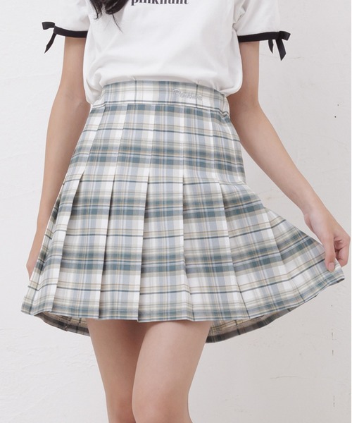 PINKHUNT（ピンクハント）の「PINKHUNT ピンクハント プリーツ スカート 0549K（スカート・キッズ・アッシュグレー/ブルー/ベビーピンク/ネイビー/パープル/グリーン・120cm/140cm/150cm/160cm/130cm）」の4枚目の写真