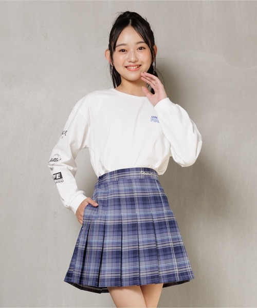 PINKHUNT（ピンクハント）の「PINKHUNT ピンクハント プリーツ スカート 0549K（スカート・キッズ・アッシュグレー/ブルー/ベビーピンク/ネイビー/パープル/グリーン・120cm/140cm/150cm/160cm/130cm）」の22枚目の写真