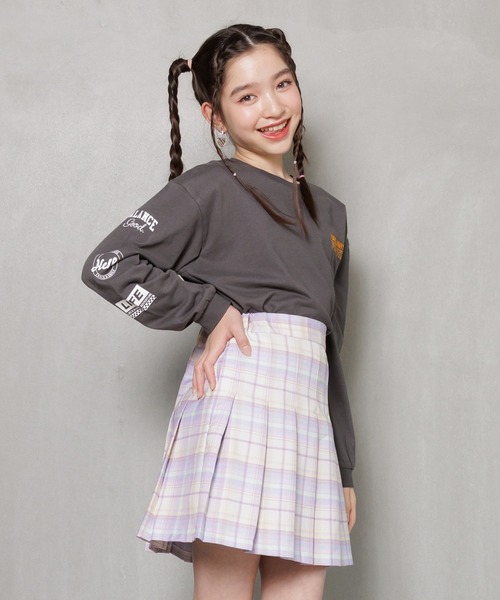 PINKHUNT（ピンクハント）の「PINKHUNT ピンクハント プリーツ スカート 0549K（スカート・キッズ・アッシュグレー/ブルー/ベビーピンク/ネイビー/パープル/グリーン・120cm/140cm/150cm/160cm/130cm）」の16枚目の写真