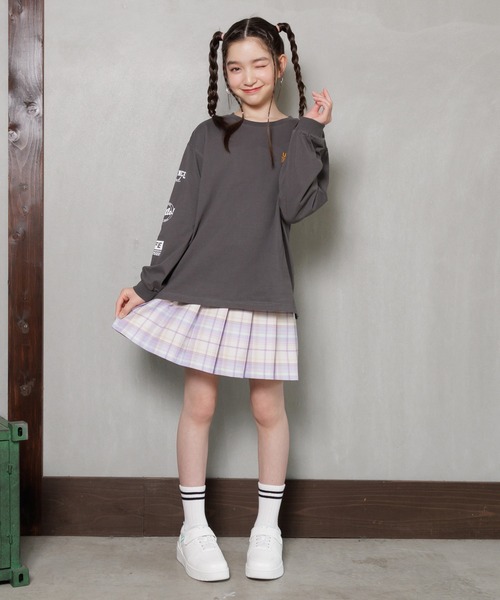 PINKHUNT（ピンクハント）の「PINKHUNT ピンクハント プリーツ スカート 0549K（スカート・キッズ・アッシュグレー/ブルー/ベビーピンク/ネイビー/パープル/グリーン・120cm/140cm/150cm/160cm/130cm）」の14枚目の写真