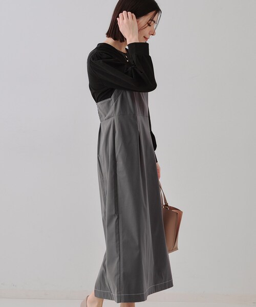 セール】ビスチェドッキングワンピース【洗濯機洗い可】（ワンピース