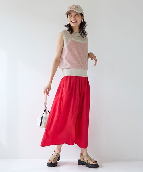 green label relaxing（グリーンレーベルリラクシング）の「シアーエアトップス -ウォッシャブル-（ニット/セーター・レディース・ターコイズブルー/ナチュラル/ブラウン/ブラック・FREE）」の20枚目の写真