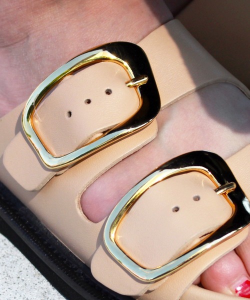 CAMINANDO(カミナンド)の「CAMINANDO / カミナンド DOUBLE BUCKLE SANDALS 2315W ダブルバックルサンダル(サンダル・レディース・Beige・6/8/7)」の4枚目の写真