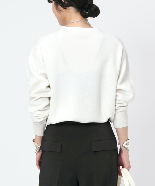 AP STUDIO（エーピーストゥディオ）の「カルテットクルーネックニット（ニット/セーター・レディース・ブラック/ホワイト・FREE）」の15枚目の写真