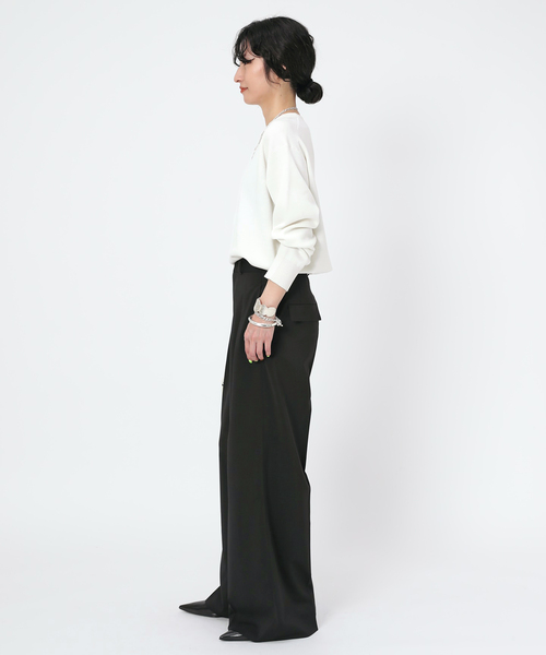 AP STUDIO（エーピーストゥディオ）の「カルテットクルーネックニット（ニット/セーター・レディース・ブラック/ホワイト・FREE）」の17枚目の写真