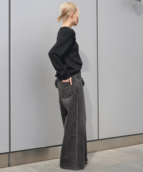 AP STUDIO（エーピーストゥディオ）の「カルテットクルーネックニット（ニット/セーター・レディース・ブラック/ホワイト・FREE）」の22枚目の写真