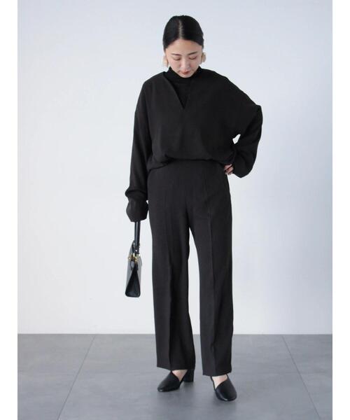 sm2rhythm（サマンサモスモスリズム）の「【セレモニーアイテム】ジョーゼットパンツ(セットアップ可)（その他パンツ・レディース・チャコールグレー/キナリ/ブラック・L/M）」の11枚目の写真