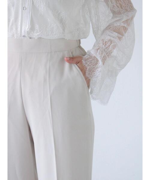 sm2rhythm（サマンサモスモスリズム）の「【セレモニーアイテム】ジョーゼットパンツ(セットアップ可)（その他パンツ・レディース・チャコールグレー/キナリ/ブラック・L/M）」の16枚目の写真