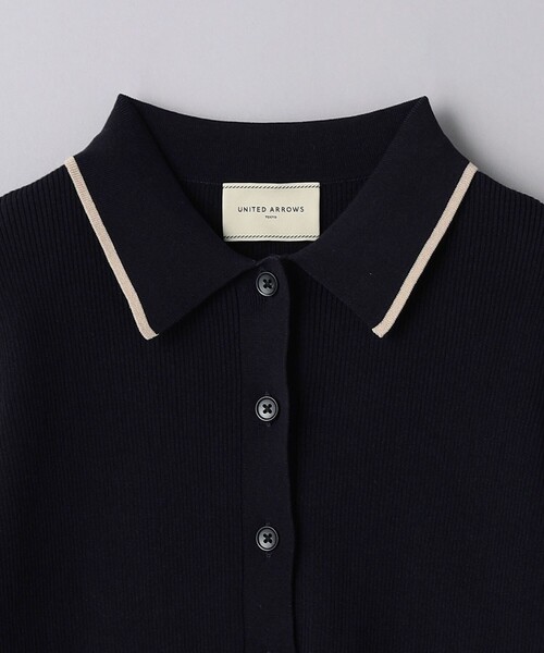 定価1.8万UNITED ARROWS リブ ポロニット UNITED ARROWS カーディガン リブ ポロニット レディース