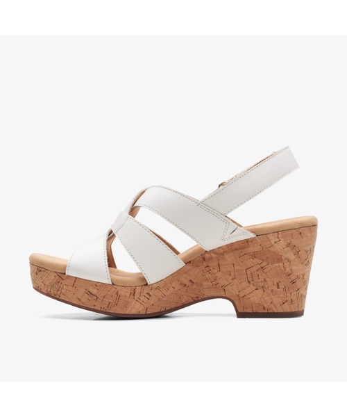 Clarks（クラークス）の「Giselle Beach / ジゼルビーチ（ホワイトレザー）（サンダル・レディース・ホワイト・UK3.5/UK4/UK4.5/UK5/UK5.5/UK6/UK3）」の3枚目の写真