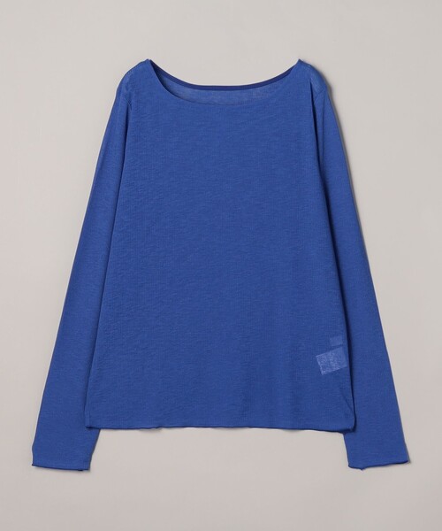 coen(コーエン)の「リブシアー プルオーバー(Tシャツ/カットソー・レディース・コバルトブルー/ブラック/オフホワイト/クリーム・M/L)」の4枚目の写真