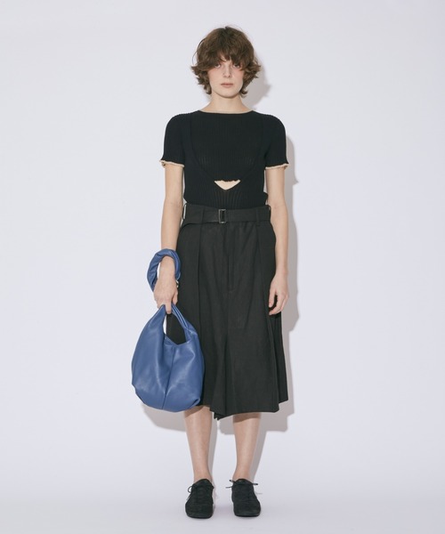 beautiful people(ビューティフルピープル)の「klein two way bag in smooth leather(ショルダーバッグ・レディース・ダルブルー系/オフホワイト/ブラック・FREE)」の7枚目の写真