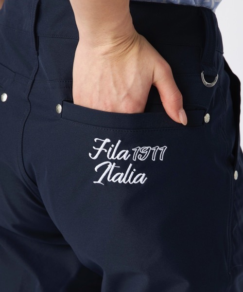 FILA GOLF（フィラゴルフ ）の「【FILA GOLF/フィラゴルフ】レディースライトテーパードパンツ ゴルフ ストレッチ 撥水加工 ボトムス スポーツ（その他パンツ・レディース・ホワイト/ネイビー/ピンク・MEDIUM/LARGE/X-LARGE/XX-LARGE/SMALL）」の20枚目の写真