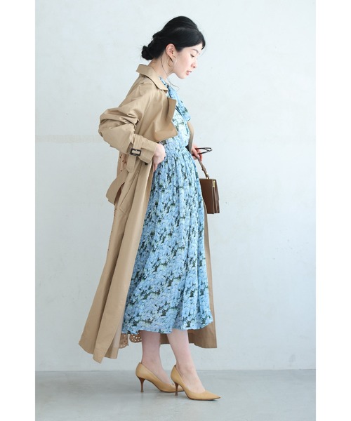 cawaii(カワイイ)の「一面に広がる青い花のリボンネックミディアムワンピース(ワンピース・レディース・ブルー・FREE)」の10枚目の写真