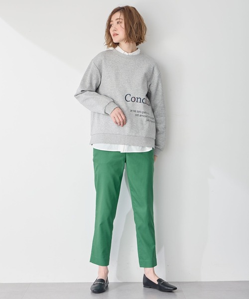 Petit Honfleur(プチオンフルール)の「ストレッチテーパードパンツ(スラックス・レディース・グリーン/ベージュ/イエロー/ネイビー・M/L)」の14枚目の写真