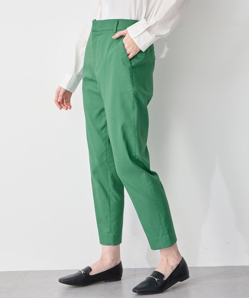 Petit Honfleur(プチオンフルール)の「ストレッチテーパードパンツ(スラックス・レディース・グリーン/ベージュ/イエロー/ネイビー・M/L)」の15枚目の写真