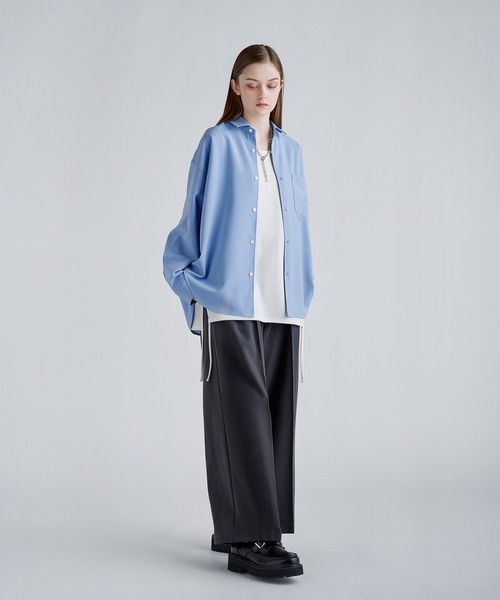 エバークリース2タックセンタープレスTRワイドフレアスラックス