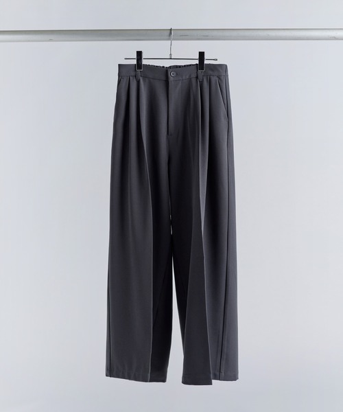 SOCCE（ソーシー）の「エバークリース2タックセンタープレスTRワイドフレアスラックス（スラックス・メンズ・チャコール/ストライプ/ブラック/オフホワイト/ネイビー・S/M/L/XL）」の8枚目の写真