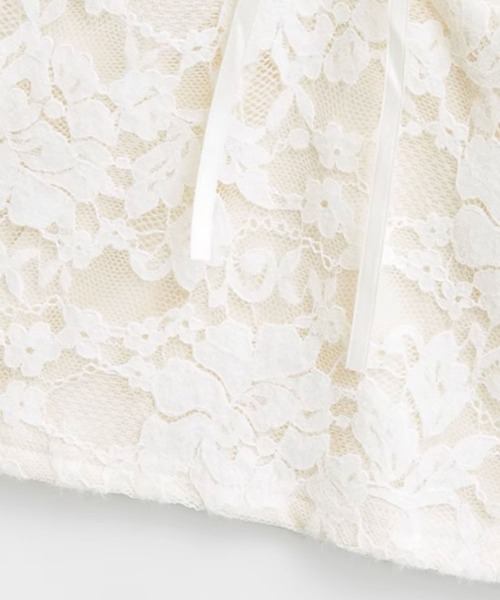 LA POMME petit(ラポミ・プチ)の「Romantic Lace Motif Flare Top(Tシャツ/カットソー・レディース・ホワイト/ブラック・FREE)」の9枚目の写真