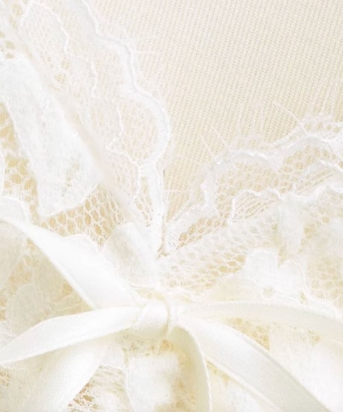 LA POMME petit(ラポミ・プチ)の「Romantic Lace Motif Flare Top(Tシャツ/カットソー・レディース・ホワイト/ブラック・FREE)」の5枚目の写真