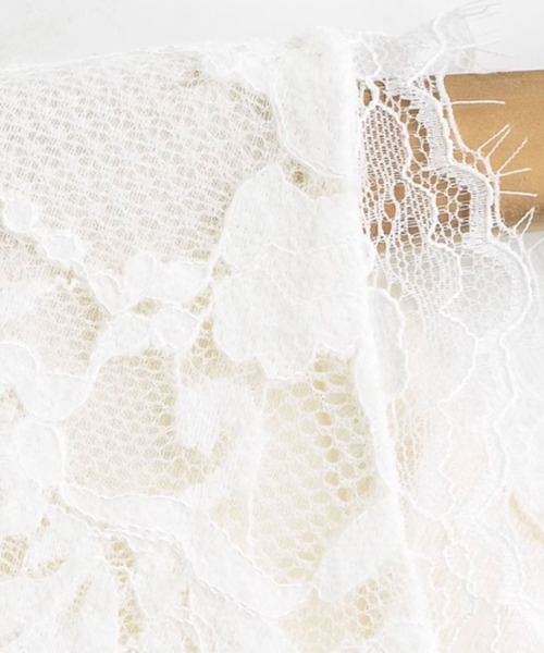 LA POMME petit(ラポミ・プチ)の「Romantic Lace Motif Flare Top(Tシャツ/カットソー・レディース・ホワイト/ブラック・FREE)」の6枚目の写真