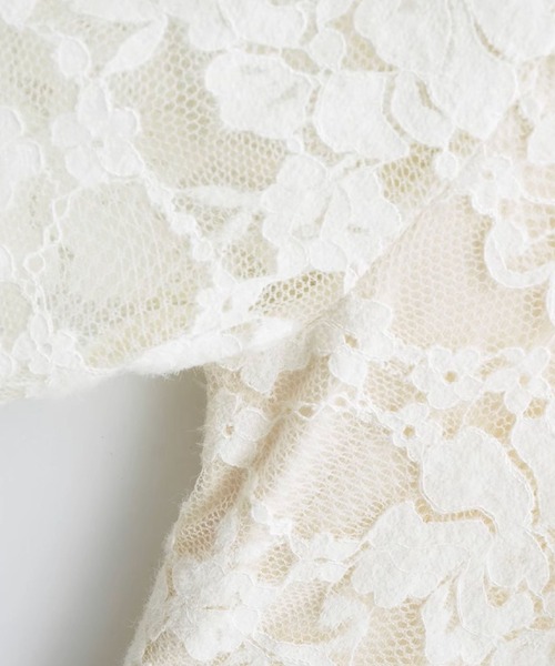 LA POMME petit(ラポミ・プチ)の「Romantic Lace Motif Flare Top(Tシャツ/カットソー・レディース・ホワイト/ブラック・FREE)」の8枚目の写真