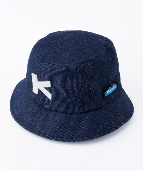 KAVU（カブー）の「KAVU/カブー KID'S Denim K Hat/キッズ Kハット（ハット・キッズ・キナリ/インディゴブルー・MEDIUM/SMALL）」の2枚目の写真