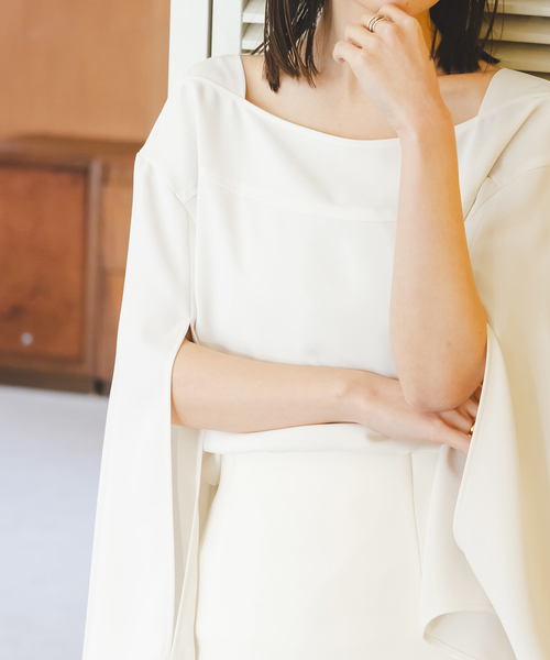 セール】【洗える】スリットスリーブブラウス（シャツ/ブラウス