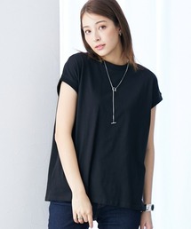 slattgir（スラットジール）の「高身長　汗染みしにくい綿100％フレンチスリーブトップス　（トールサイズ）（Tシャツ/カットソー）」