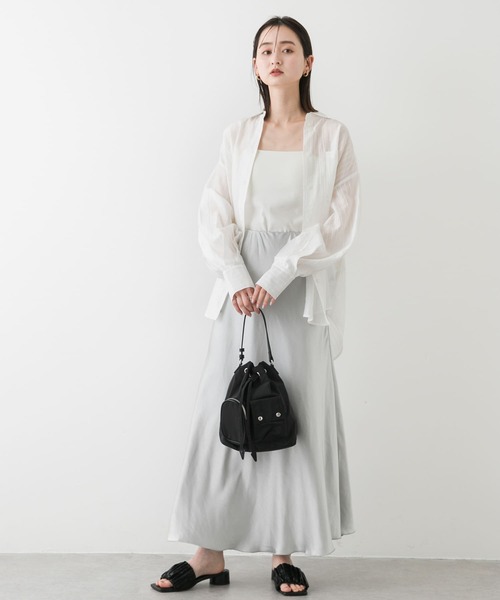 SENSE OF PLACE by URBAN RESEARCH（センスオブプレイスバイアーバンリサーチ）の「スクエアトゥメタリックギャザーサンダル（サンダル・レディース・ブラック/ブラウン/シルバー・LARGE/MEDIUM/SMALL）」の6枚目の写真